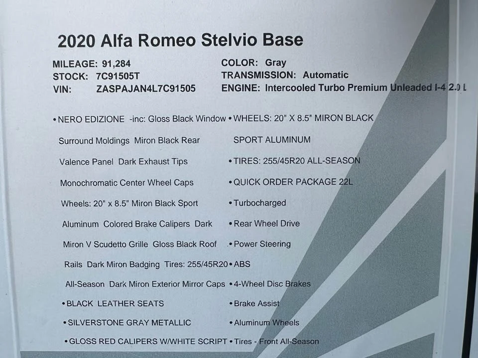 2020 Alfa Romeo Stelvio - Image 12 of 12