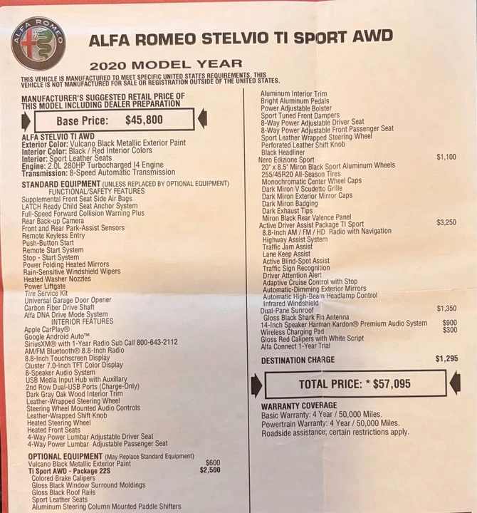 2020 Alfa Romeo - Image 20 of 20