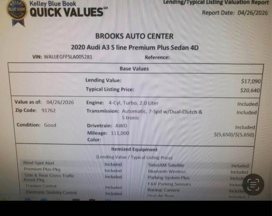 2020 Audi 8V A3 - Image 7 of 10