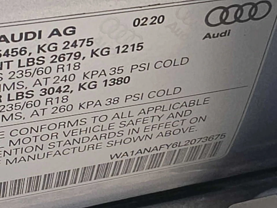 2020 Audi FY Q5 - Image 10 of 10