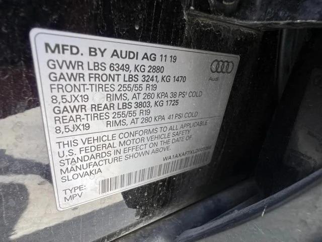 2020 Audi 4M Q7 - Image 20 of 20