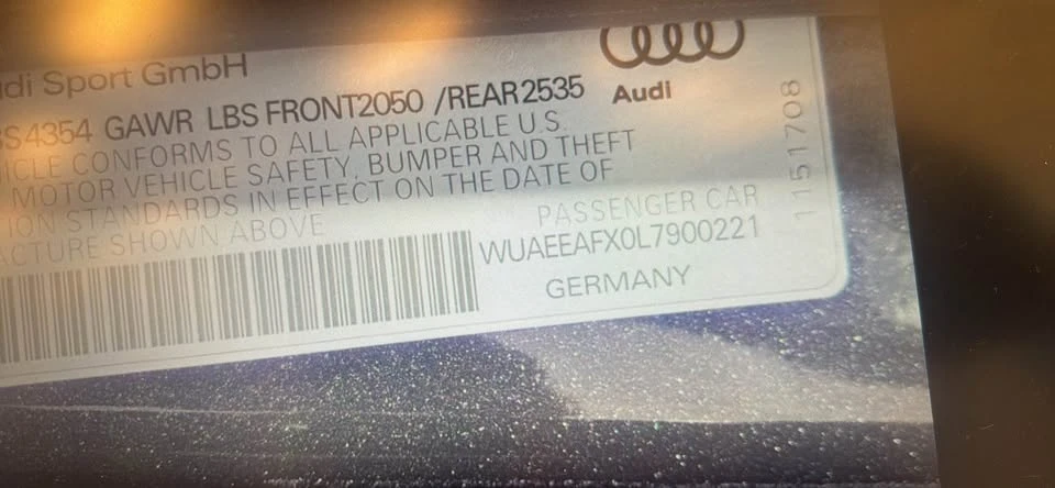 2020 Audi 4S R8 - Image 6 of 6