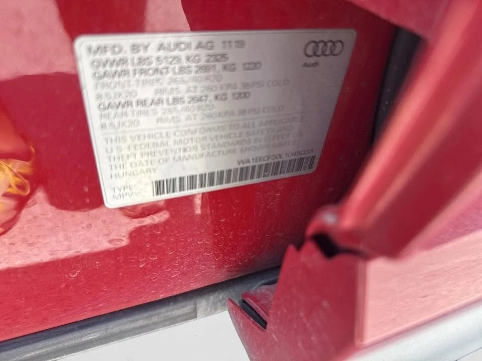2020 Audi F3 Q3 - Image 13 of 13