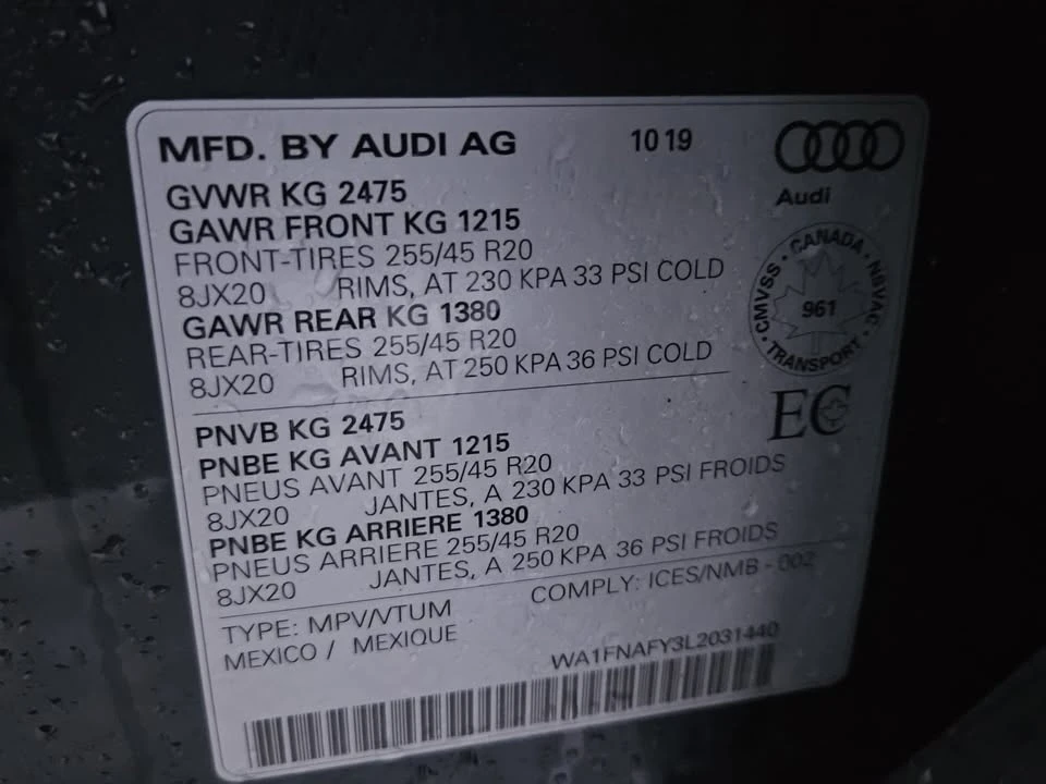 2020 Audi FY Q5 - Image 20 of 20
