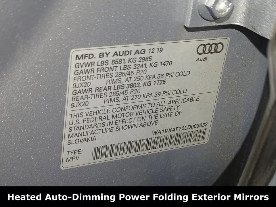 2020 Audi 4M Q7 - Image 11 of 14