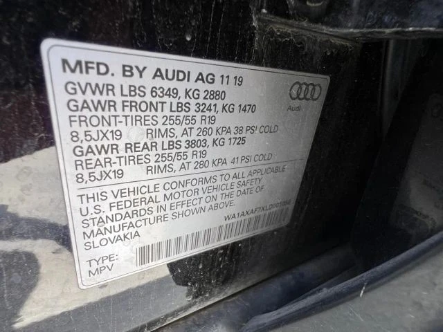 2020 Audi 4M Q7 - Image 14 of 20