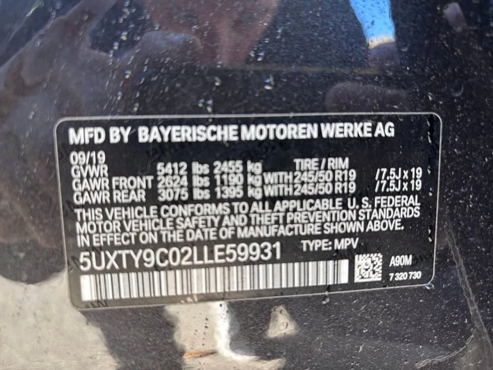 2020 BMW G01 X3 - Image 11 of 14