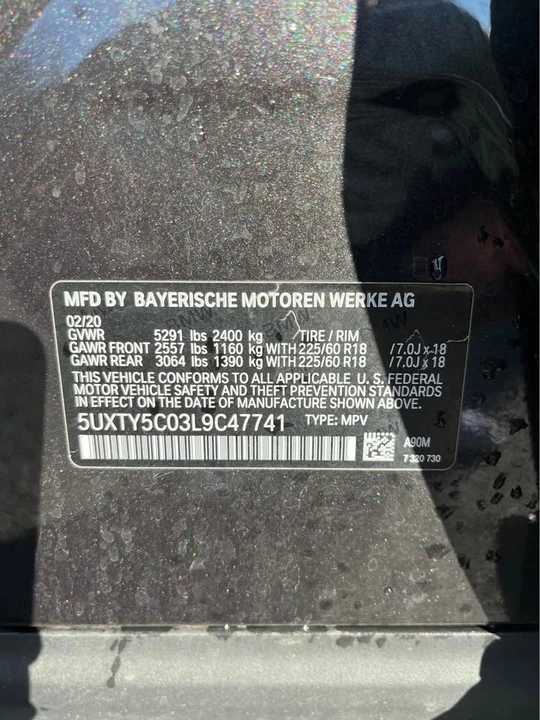 2020 BMW G01 X3 - Image 8 of 8