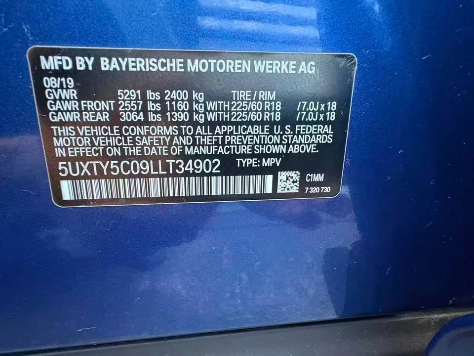 2020 BMW G01 X3 - Image 13 of 20