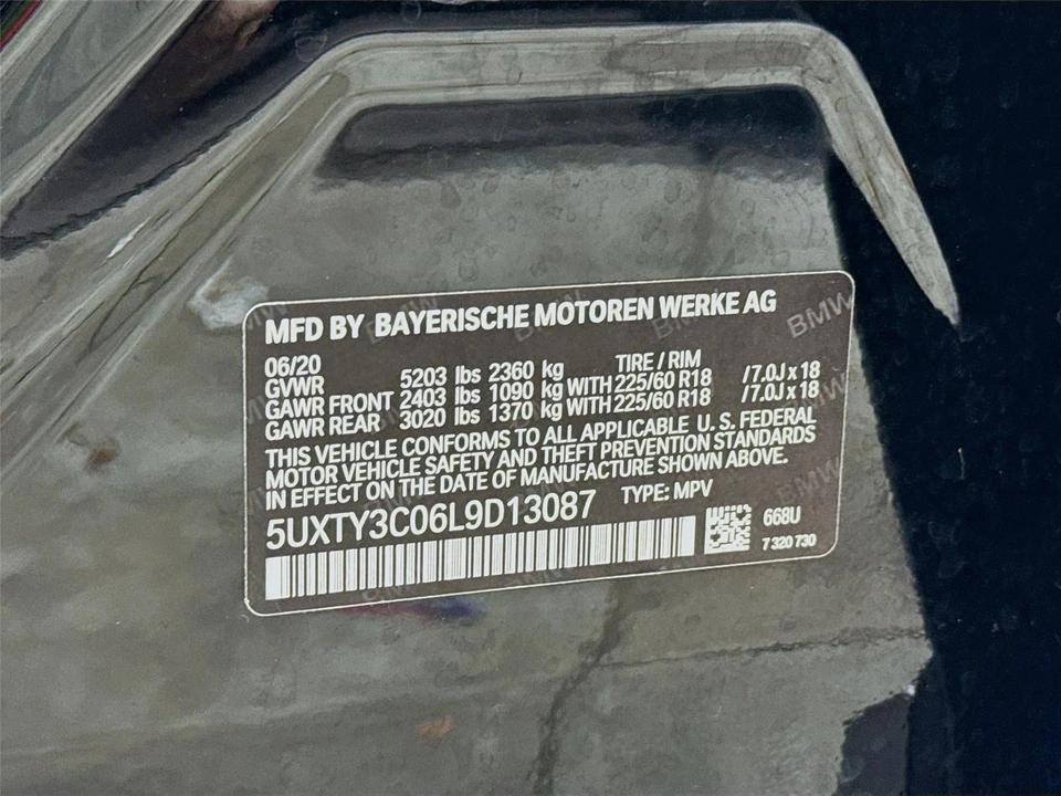 2020 BMW G01 X3 - Image 14 of 14