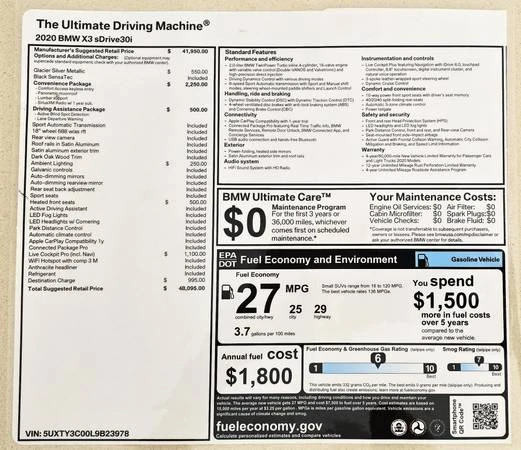 2020 BMW G01 X3 - Image 21 of 21
