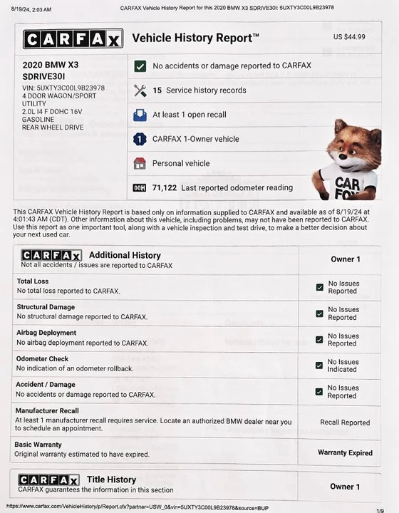 2020 BMW G01 X3 - Image 22 of 23