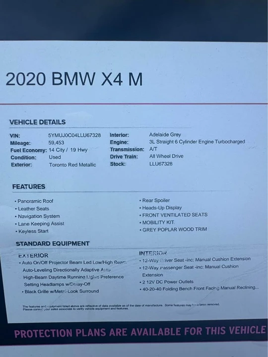 2020 BMW X4 M - Image 8 of 12