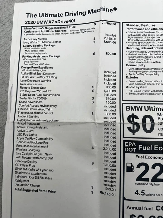2020 BMW G07 X7 - Image 18 of 20