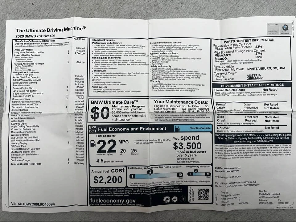 2020 BMW G07 X7 - Image 19 of 20