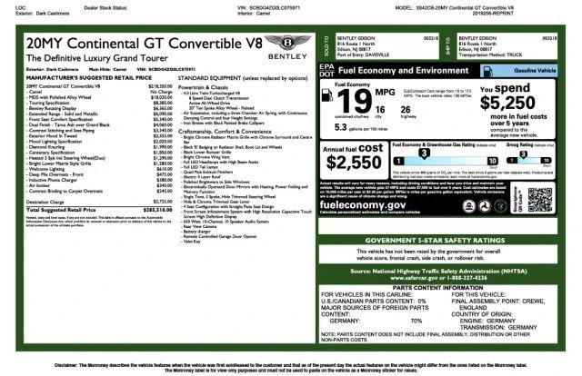 2020 Bentley Continental GTC - Image 5 of 21