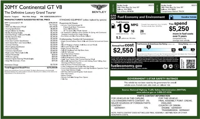 2020 Bentley Continental GT 3rd Gen - Image 6 of 31