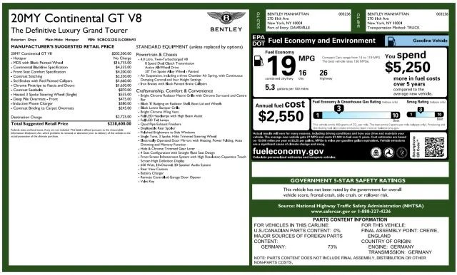 2020 Bentley Continental GT 3rd Gen - Image 6 of 31
