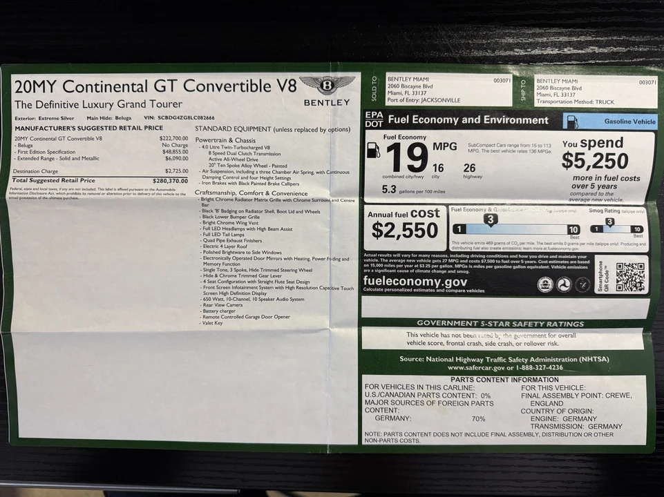 2020 Bentley Continental GTC - Image 3 of 21