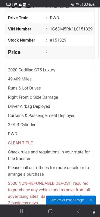 2020 Cadillac CT5 - Image 18 of 18
