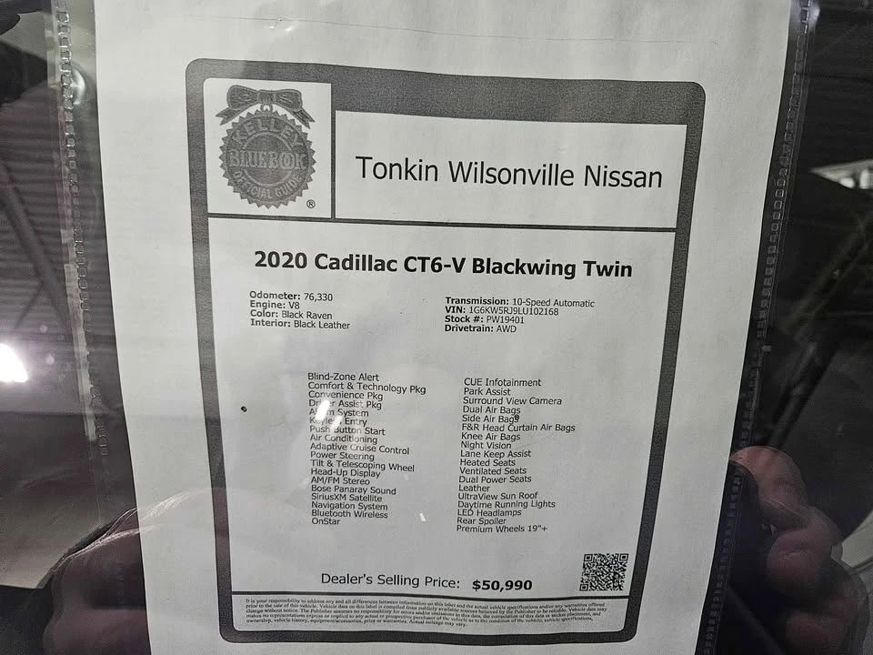 2020 Cadillac CTS-V 3rd Gen - Image 11 of 11