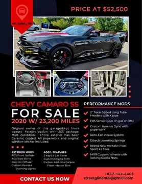 2020 Chevrolet Camaro SS Convertible 2D