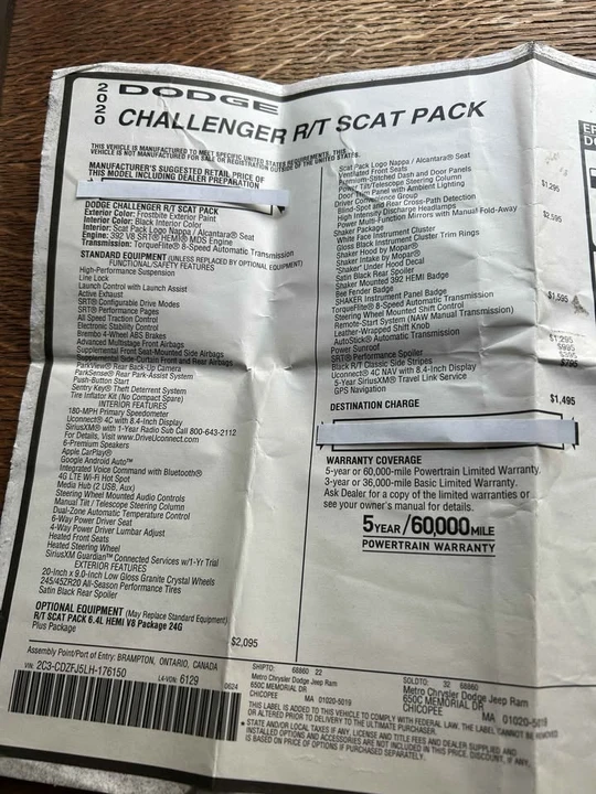2020 Dodge Challenger SRT8 & 392 3rd Gen - Image 5 of 20