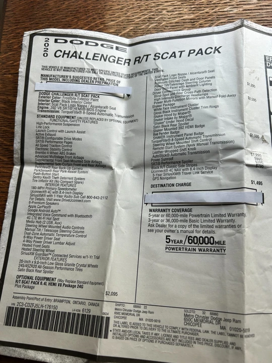 2020 Dodge Challenger SRT8 & 392 3rd Gen - Image 27 of 28