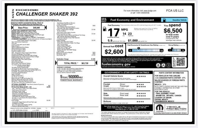 2020 Dodge Challenger SRT8 & 392 3rd Gen - Image 8 of 14