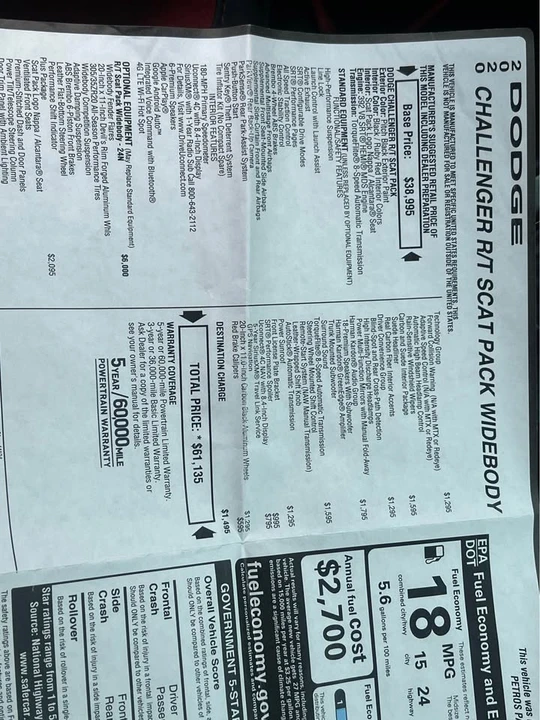2020 Dodge Challenger SRT8 & 392 3rd Gen - Image 3 of 8