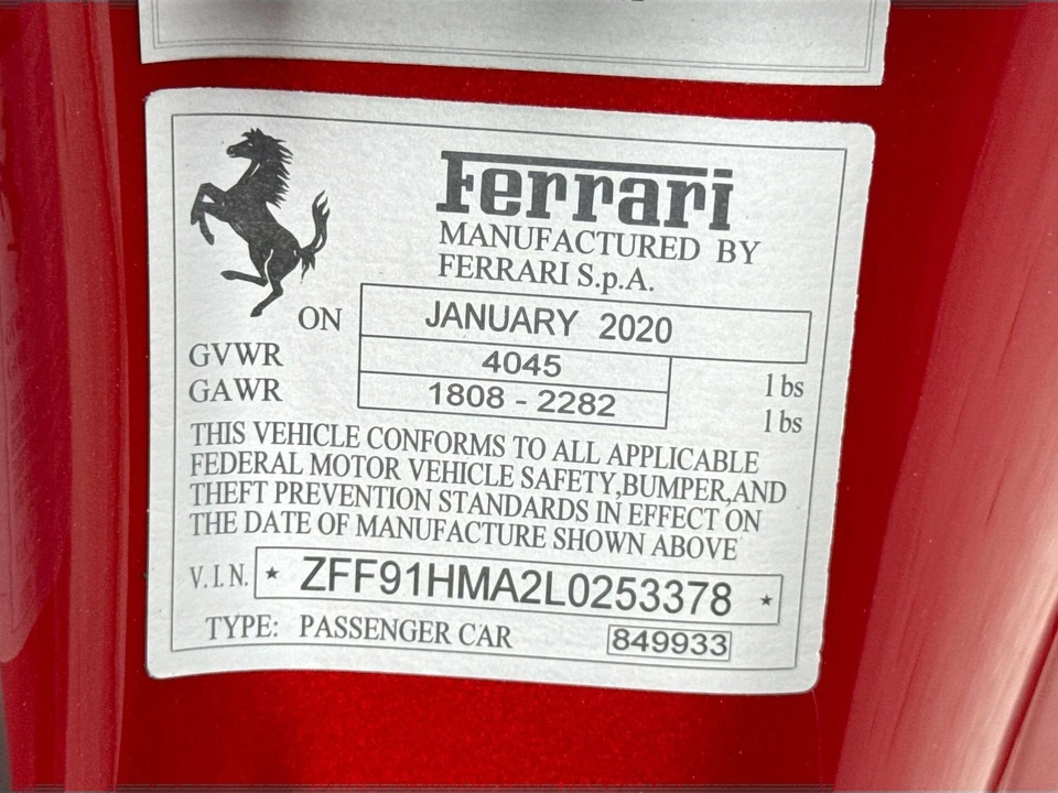 2020 Ferrari 488 Pista Spider - Image 27 of 29