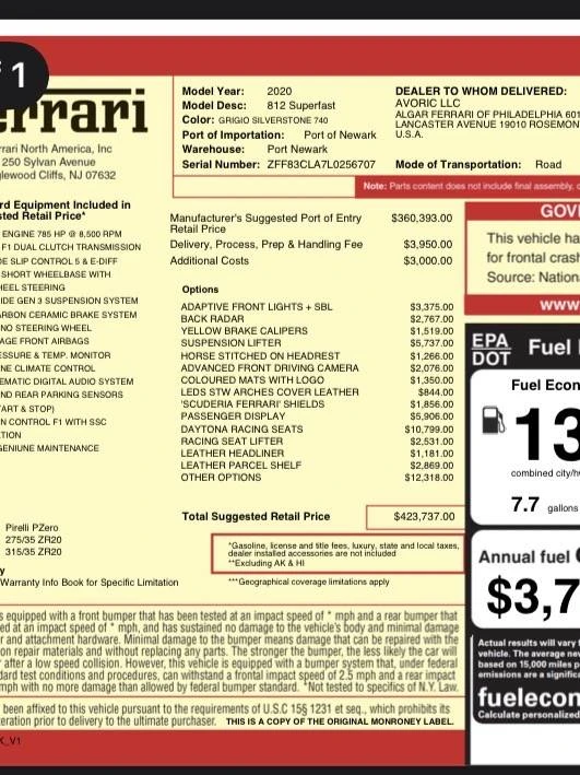 2020 Ferrari 812 Superfast - Image 22 of 22