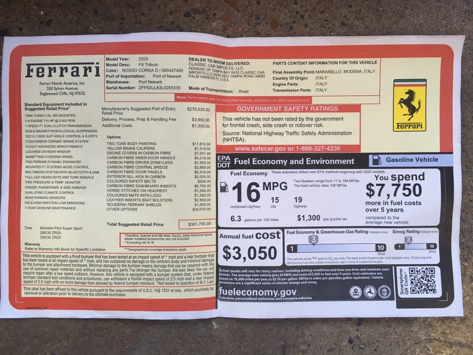 2020 Ferrari F8 Tributo - Image 28 of 30
