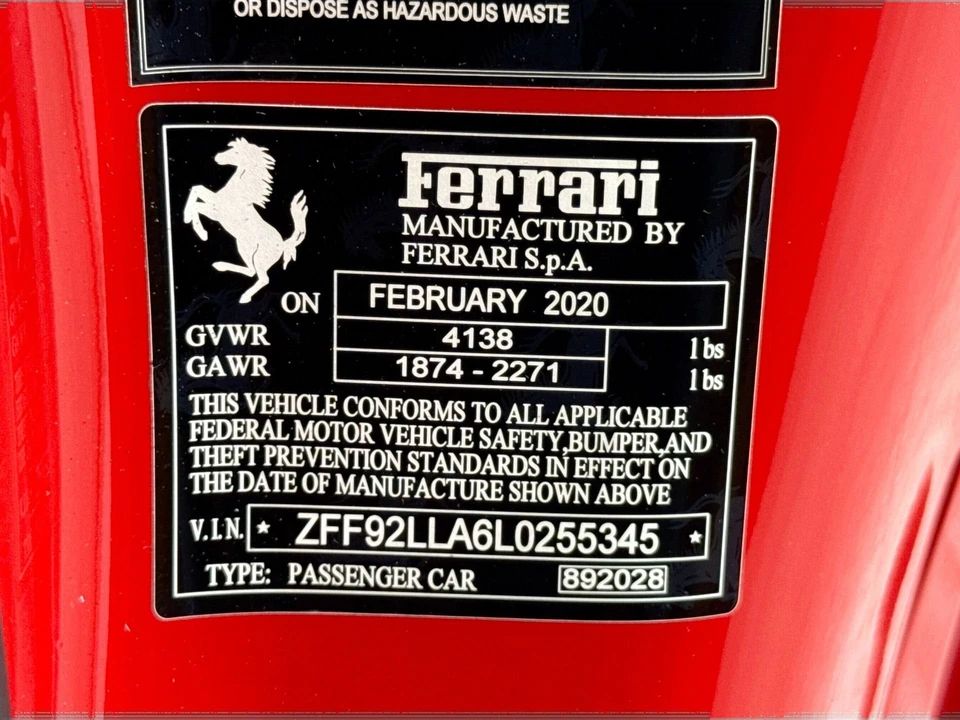 2020 Ferrari F8 Tributo - Image 27 of 28
