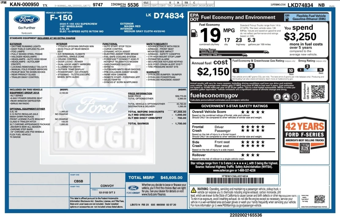2020 Ford F-150 13th Gen - Image 4 of 12