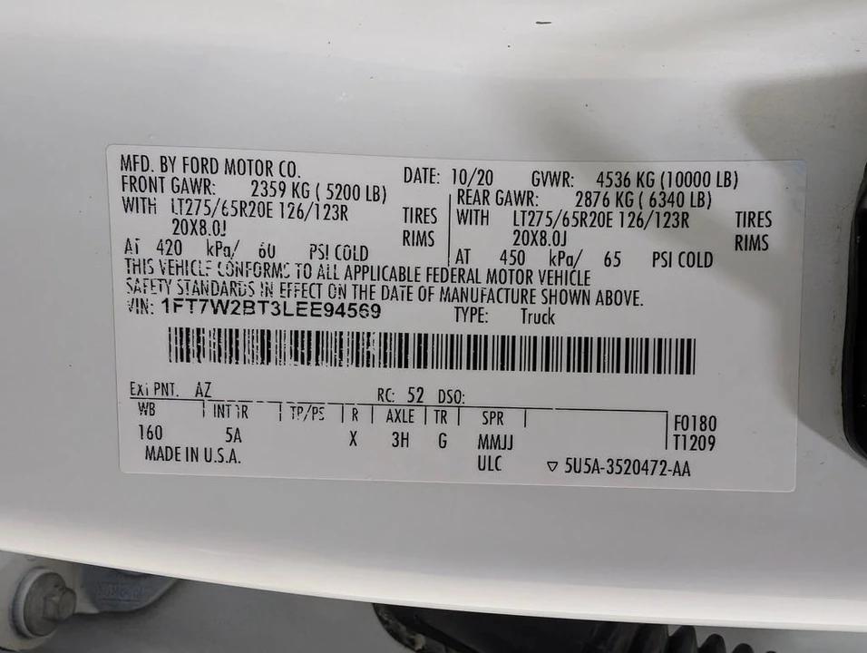 2020 Ford Super Duty 4th Gen - Image 10 of 13