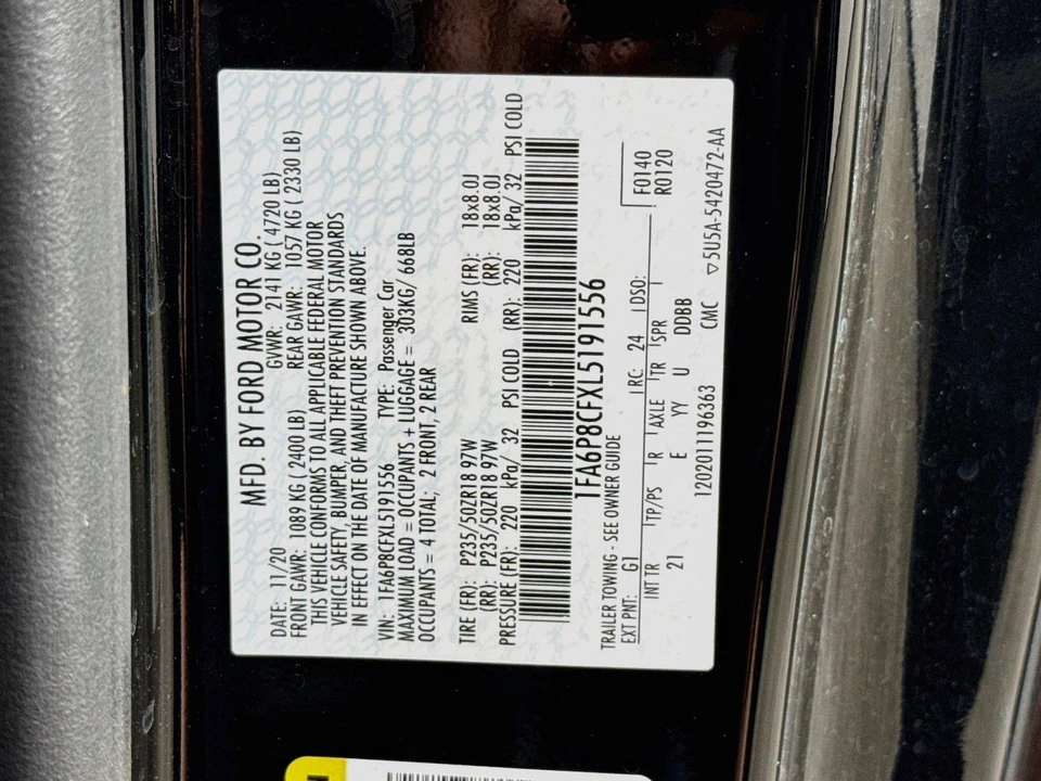 2020 Ford S550 Mustang GT - Image 19 of 19