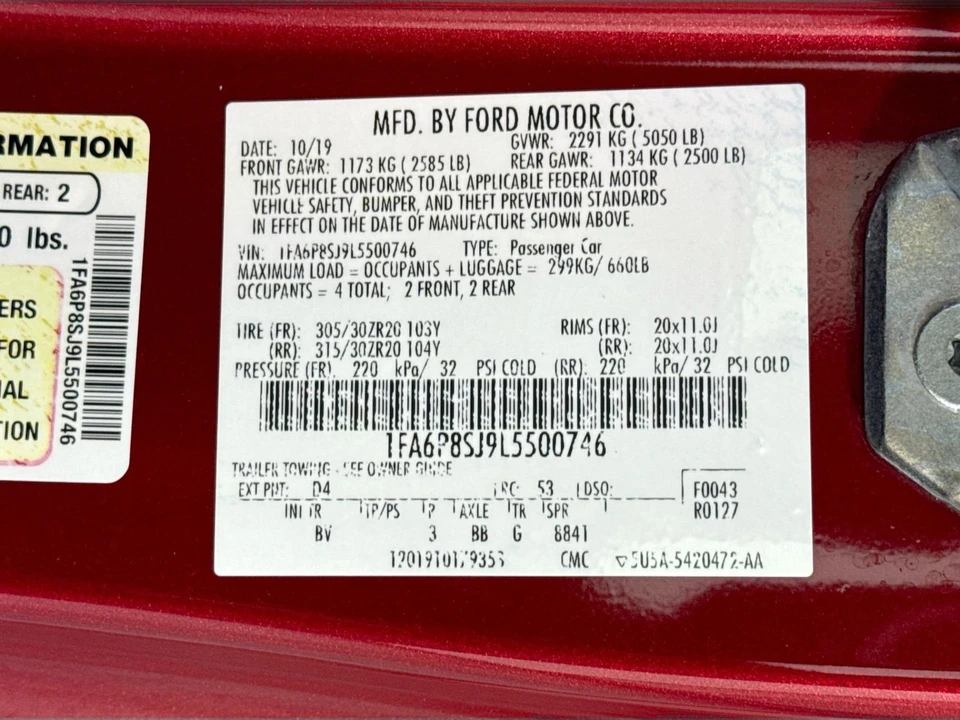 2020 Ford S550 Mustang - Image 31 of 31