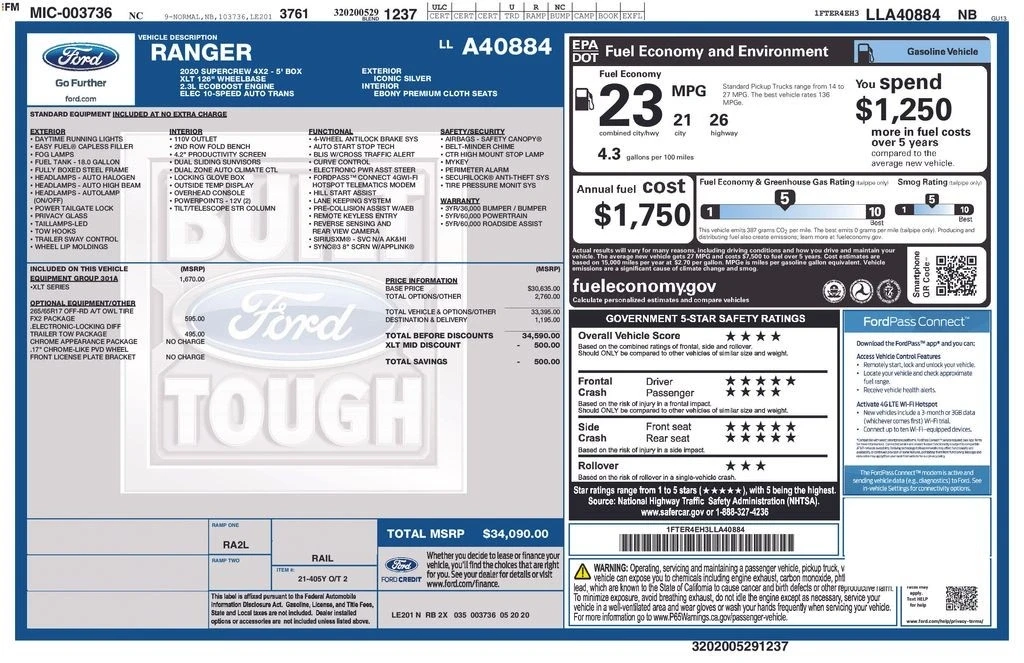 2020 Ford Ranger 4th Gen - Image 6 of 12