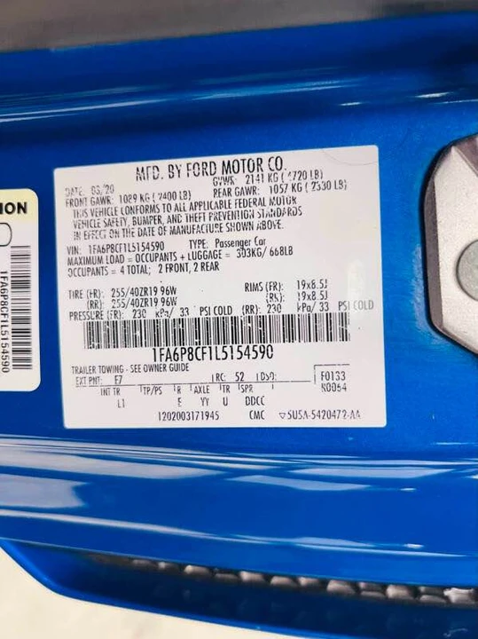 2020 Ford S550 Mustang - Image 10 of 10