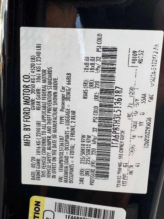 2020 Ford S550 Mustang - Image 20 of 20