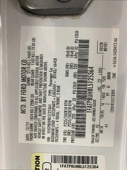 2020 Ford S550 Mustang - Image 10 of 20