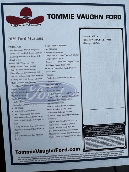 2020 Ford S550 Mustang - Image 9 of 9