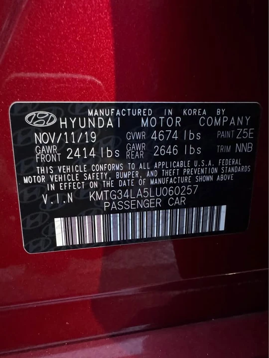 2020 Genesis - Image 17 of 17