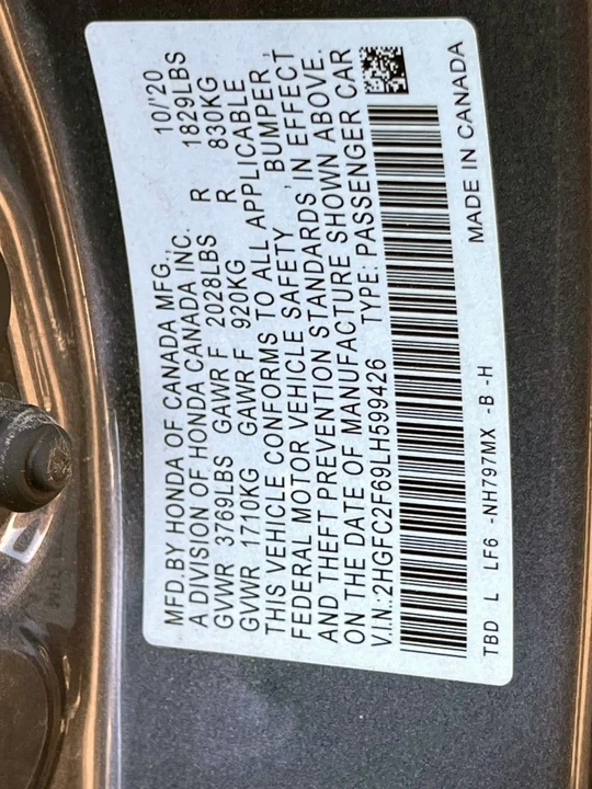 2020 Honda Civic 10th Gen - Image 19 of 28