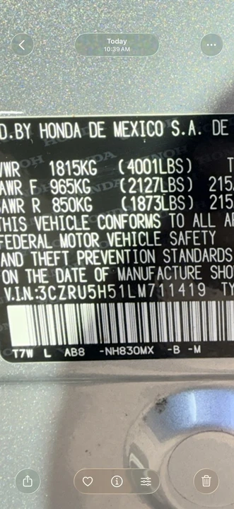 2020 Honda HR-V 2nd Gen - Image 28 of 28