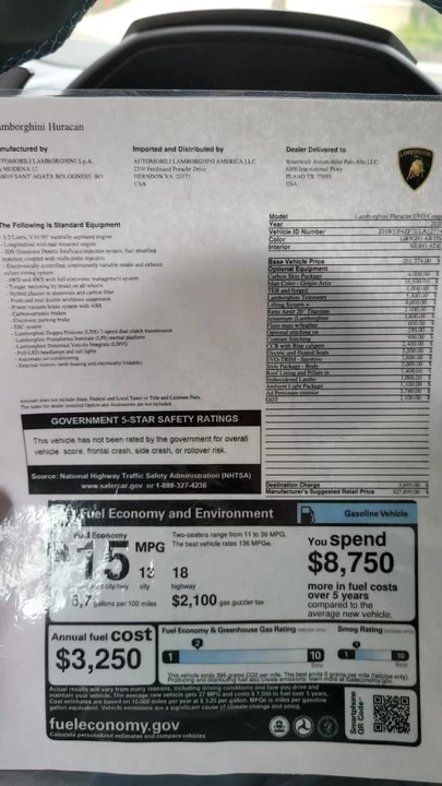 2020 Lamborghini Huracan LP640-4 EVO - Image 7 of 9