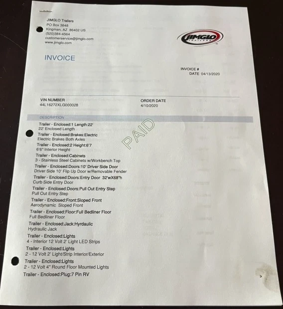 2020 Parts & Memorabilia Trailers - Image 6 of 6