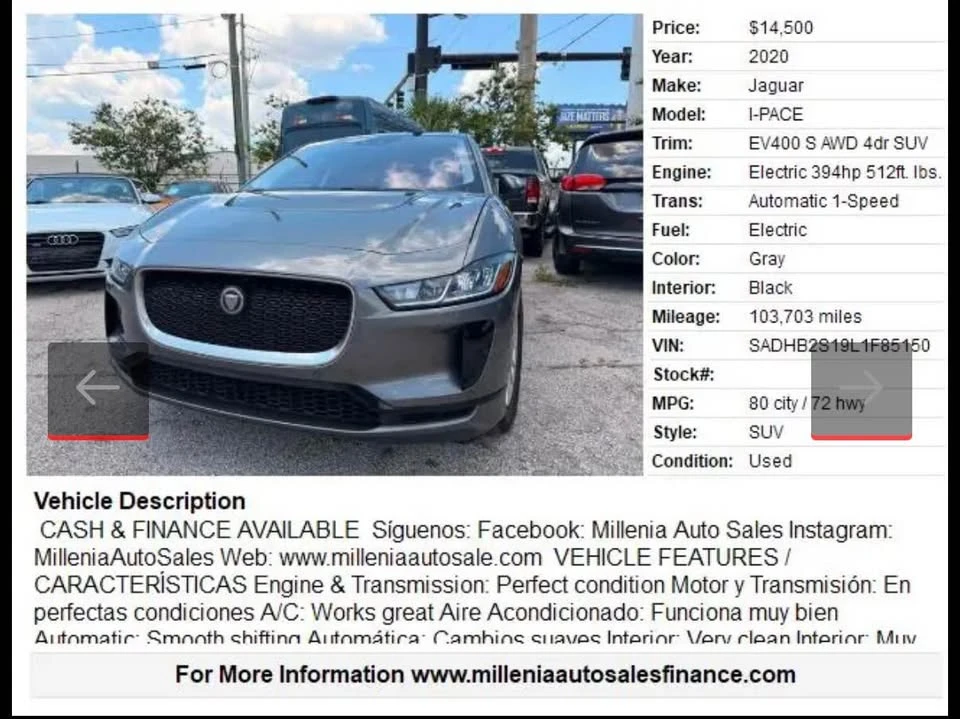 2020 Jaguar I-Pace - Image 2 of 11