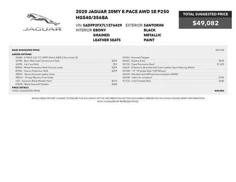 2020 Jaguar E-Pace - Image 3 of 20